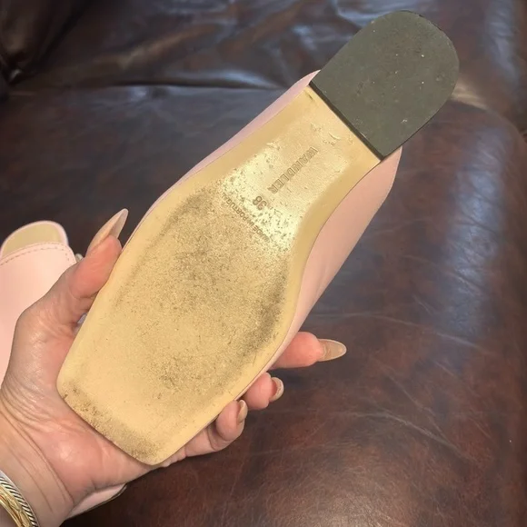 Wandler size 38 Easter pink leather mules